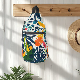 Tropical Abstract Pattern Sling Bag