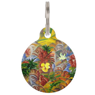 Tropical Abstract Pet Tag