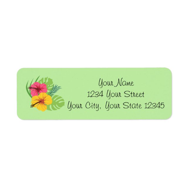 Tropical Address Label (Front)