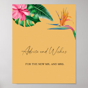 Tropical - Advice and Wishes for Newlyweds Poster