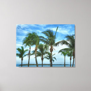 Tropical Afternoon with Palms Canvas Print
