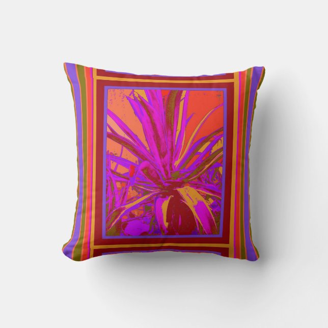 Tropical Agave Desert Design by Sharles Cushion (Front)
