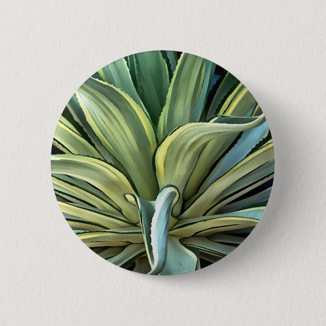 Tropical Agave Realism Art 6 Cm Round Badge (Front)