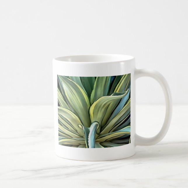 Tropical Agave Realism Art Coffee Mug (Right)