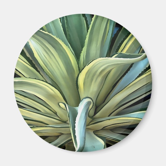 Tropical Agave Realism Art Magnet (Front)