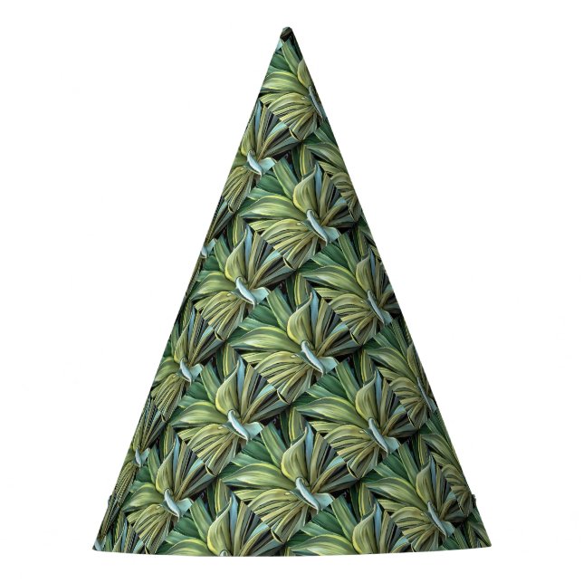 Tropical Agave Realism Art Party Hat (Front)