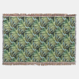 Tropical Agave Realism Art Throw Blanket