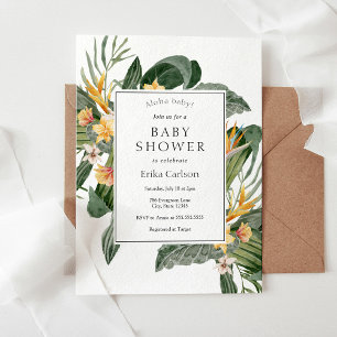 Tropical Aloha Baby Shower Invitation