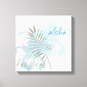 Tropical Aloha Flowers Canvas Print