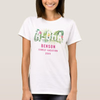 Tropical Aloha Flowers Family Vacation Custom