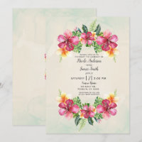 Tropical Aloha Flowers Floral Botanical Wedding