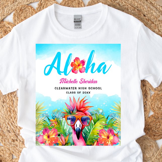 Tropical Aloha Graduation Party T-Shirt (Creator Uploaded)