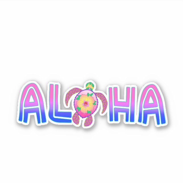 Tropical Aloha Hawaiian Sea Turtle (Front)