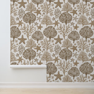 Tropical aloha print wallpaper