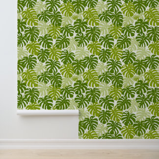 Tropical aloha print wallpaper
