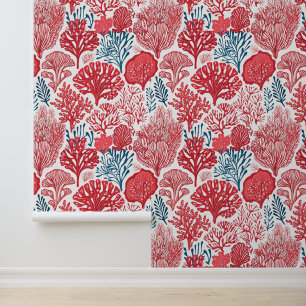 Tropical aloha print wallpaper