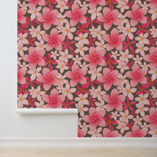 Tropical aloha print wallpaper