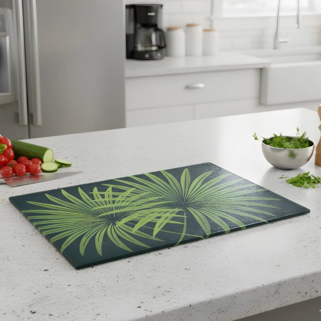 Tropical Amazonas Leaves Cutting Board (tropical leaves cutting board)