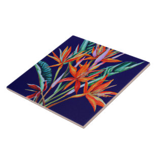 Tropical and Hawaiian art tile