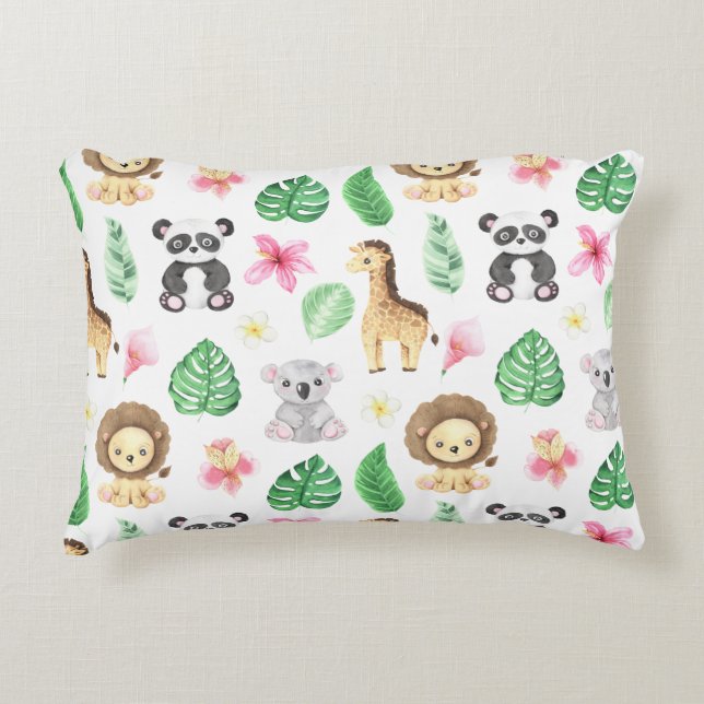 Tropical animal decorative cushion (Front)