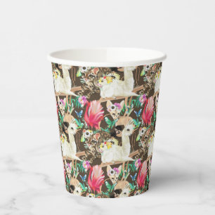 Tropical Animal Pattern Paper Cups