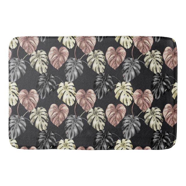 Tropical Animal Print &Greenery Series Design 31 Bath Mat (Front)