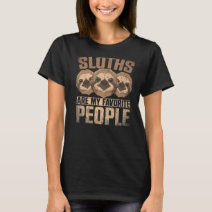 Tropical Animal Sloths Are My Favourite People Sl T-Shirt
