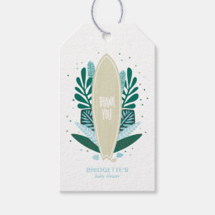 Tropical Aqua Baby On Board Gift Tag