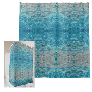 Tropical Aqua Blue Water Shower Curtain