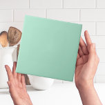 Tropical Aqua Green Plain Color Tile<br><div class="desc">This simple, minimalist and modern is a plain and solid color tile design that will go with any scheme. You could use it as a wall tile as a highlight or entire wall for a backsplash in your kitchen or bathroom or mud room or to replace vintage fireplace tiles. Available...</div>