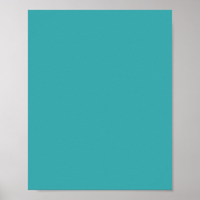 Tropical Aqua / Turquoise Solid Colour SW 6767 Poster (Front)