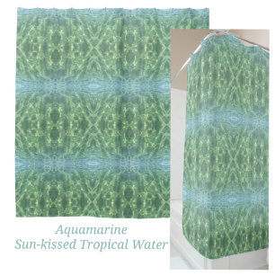Tropical Aquamarine Water Boho Chic Shower Curtain