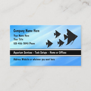 Tropical Aquarium Business Cards Design Template