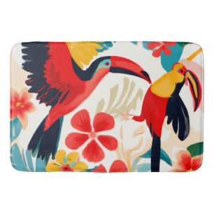 Tropical art  bath mat
