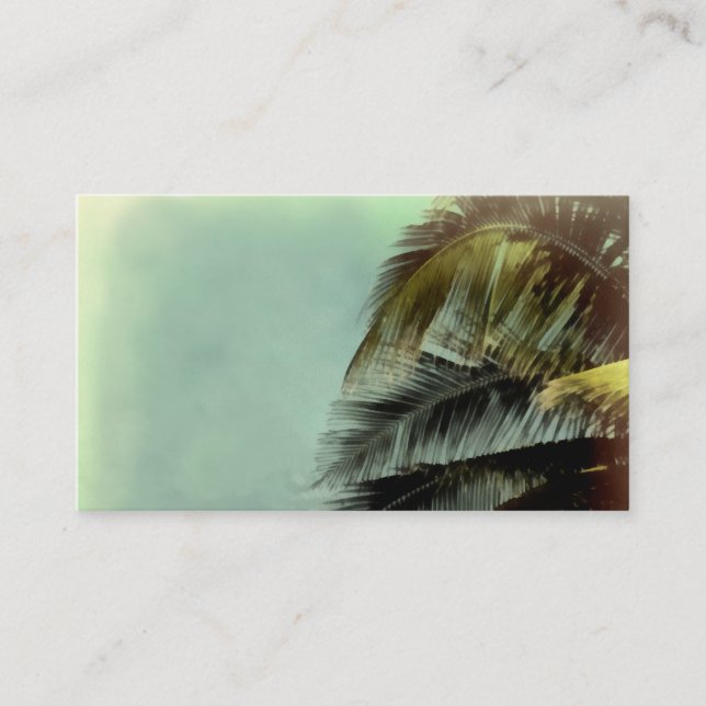 tropical art business card template double sided (Front)