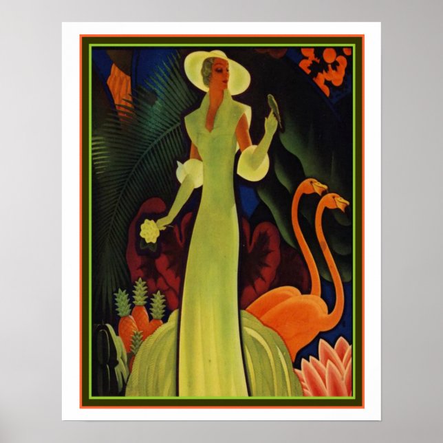 Tropical Art Deco Print by William P. Welsh 16x20 (Front)