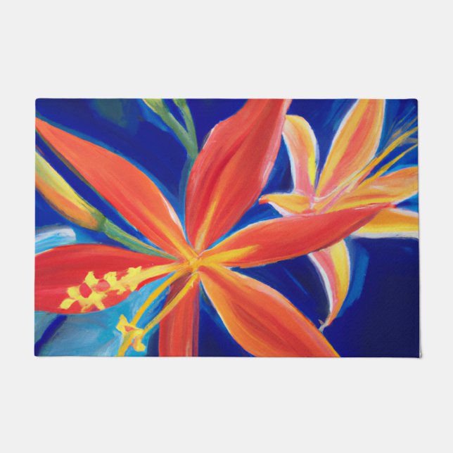 Tropical art door mat (Front)