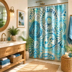 Tropical art  shower curtain