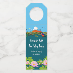 Tropical Australia Kakadu Inspired Bottle Tag