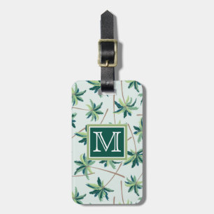Tropical Australian Foxtail Palm   Monogram Luggage Tag