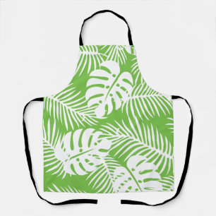 Tropical autumn, summer leaf patterns apron
