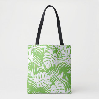 Tropical autumn, summer leaf patterns tote bag