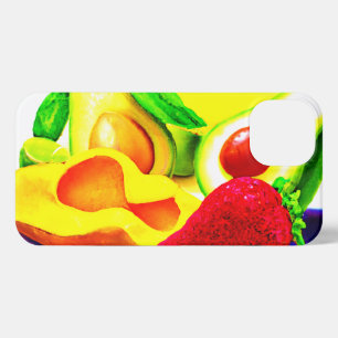 Tropical Avocado, Strawberry, and Mango. Buy Now iPhone 13 Case