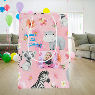 Tropical Baby Animals Gift Bag for Kids Birthday