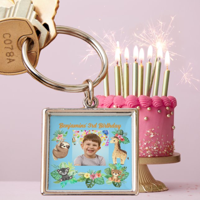Tropical Baby Animals Keychain Kids Birthday Favou (Creator Uploaded)
