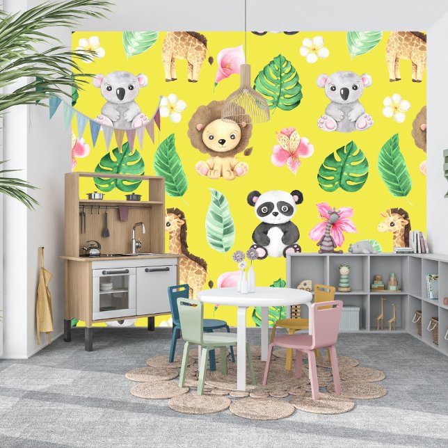 Tropical Baby Animals Kids Room and Playground  Wallpaper (Creator Uploaded)
