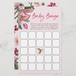 Tropical Baby Bingo Game