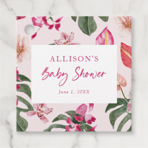 Tropical Baby Shower Favour Tag