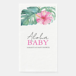 Tropical Baby Shower Hibiscus Flower Napkin