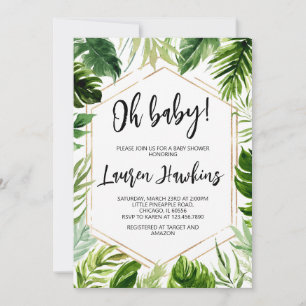 Tropical Baby Shower Invitation